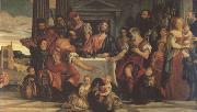 Paolo  Veronese Supper at Emmaus (mk05) oil painting on canvas